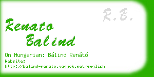renato balind business card
