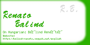 renato balind business card